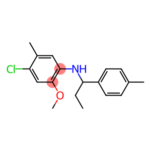 4-chloro-2-methoxy-5-methyl-N-[1-(4-methylphenyl)propyl]aniline