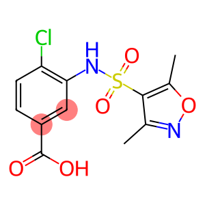 4-chloro-3-[(3,5-dimethyl-1,2-oxazole-4-)sulfonamido]benzoic acid