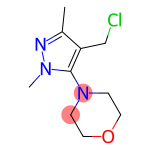 4-[4-(chloromethyl)-1,3-dimethyl-1H-pyrazol-5-yl]morpholine