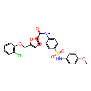 5-[(2-chlorophenoxy)methyl]-N-{4-[(4-methoxyanilino)sulfonyl]phenyl}-2-furamide