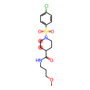 1-[(4-chlorophenyl)sulfonyl]-N-(3-methoxypropyl)-4-piperidinecarboxamide