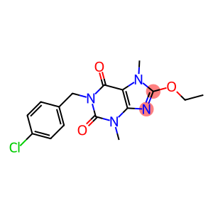 1-(4-chlorobenzyl)-8-ethoxy-3,7-dimethyl-3,7-dihydro-1H-purine-2,6-dione