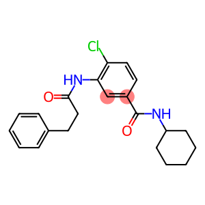 4-chloro-N-cyclohexyl-3-[(3-phenylpropanoyl)amino]benzamide