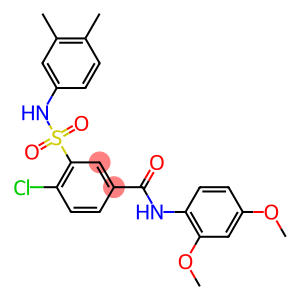 4-chloro-N-(2,4-dimethoxyphenyl)-3-[(3,4-dimethylanilino)sulfonyl]benzamide