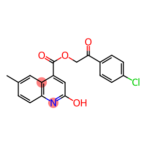 2-(4-chlorophenyl)-2-oxoethyl 2-hydroxy-6-methyl-4-quinolinecarboxylate