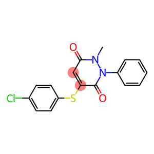 4-[(4-chlorophenyl)sulfanyl]-1-methyl-2-phenyl-1,2-dihydro-3,6-pyridazinedione