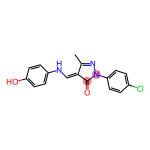 2-(4-chlorophenyl)-4-[(4-hydroxyanilino)methylene]-5-methyl-2,4-dihydro-3H-pyrazol-3-one