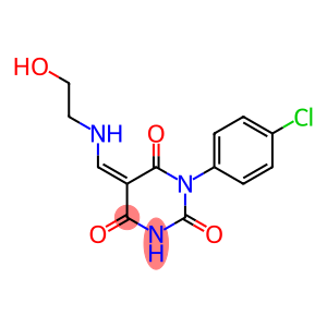 1-(4-chlorophenyl)-5-{[(2-hydroxyethyl)amino]methylene}-2,4,6(1H,3H,5H)-pyrimidinetrione