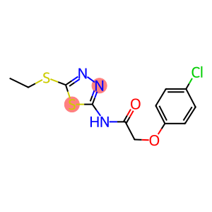 2-(4-chlorophenoxy)-N-[5-(ethylsulfanyl)-1,3,4-thiadiazol-2-yl]acetamide