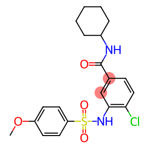 4-chloro-N-cyclohexyl-3-{[(4-methoxyphenyl)sulfonyl]amino}benzamide