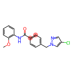 4-[(4-chloro-1H-pyrazol-1-yl)methyl]-N-(2-methoxyphenyl)benzamide