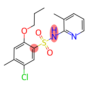 5-chloro-4-methyl-N-(3-methyl-2-pyridinyl)-2-propoxybenzenesulfonamide