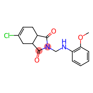 5-chloro-2-[(2-methoxyanilino)methyl]-3a,4,7,7a-tetrahydro-1H-isoindole-1,3(2H)-dione