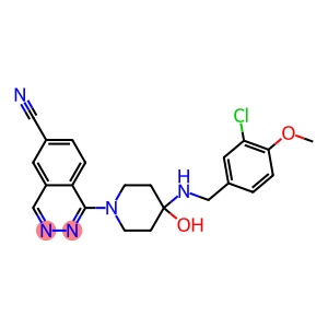 (4-(3-chloro-4-methoxybenzyl)amino-1-(4-hydroxy)piperidino)-6-phthalazinecarbonitrile