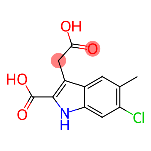 (6-Chloro-5-methyl-2-carboxy-1H-indol-3-yl)acetic acid