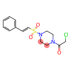 1-(CHLOROACETYL)-4-{[2-PHENYLVINYL]SULFONYL}PIPERAZINE