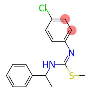 1-chloro-4-({(E)-(methylsulfanyl)[(1-phenylethyl)amino]methylidene}amino)benzene