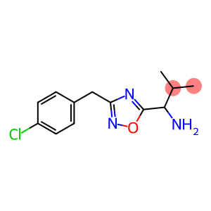 1-{3-[(4-chlorophenyl)methyl]-1,2,4-oxadiazol-5-yl}-2-methylpropan-1-amine