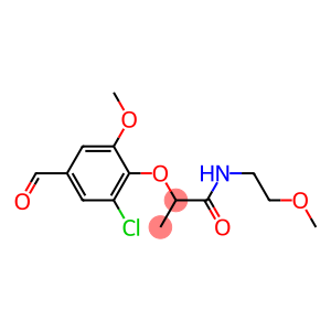 2-(2-chloro-4-formyl-6-methoxyphenoxy)-N-(2-methoxyethyl)propanamide