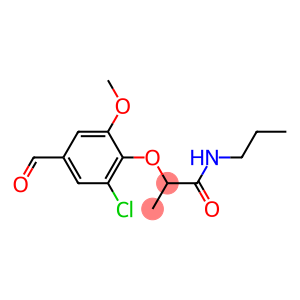 2-(2-chloro-4-formyl-6-methoxyphenoxy)-N-propylpropanamide