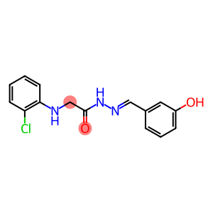 2-(2-chloroanilino)-N'-[(E)-(3-hydroxyphenyl)methylidene]acetohydrazide