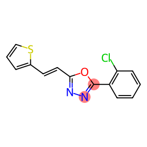 2-(2-chlorophenyl)-5-[(E)-2-(2-thienyl)ethenyl]-1,3,4-oxadiazole