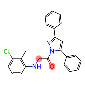 2-(3-chloro-2-methylanilino)-1-(3,5-diphenyl-1H-pyrazol-1-yl)-1-ethanone