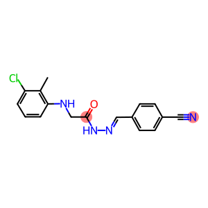 2-(3-chloro-2-methylanilino)-N'-(4-cyanobenzylidene)acetohydrazide