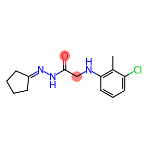 2-(3-chloro-2-methylanilino)-N'-cyclopentylideneacetohydrazide