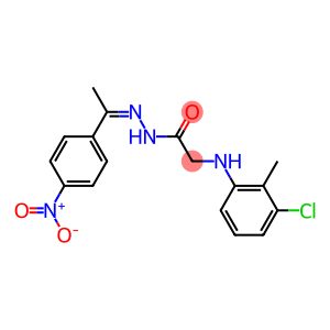 2-(3-chloro-2-methylanilino)-N'-[(Z)-1-(4-nitrophenyl)ethylidene]acetohydrazide