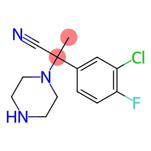 2-(3-chloro-4-fluorophenyl)-2-(piperazin-1-yl)propanenitrile