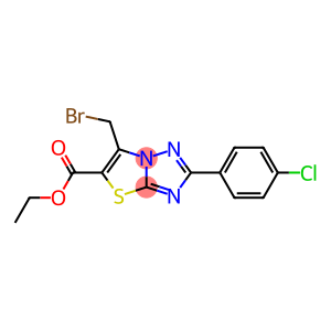 2-(4-Chlorophenyl)-6-(bromomethyl)thiazolo[3,2-b][1,2,4]triazole-5-carboxylic acid ethyl ester