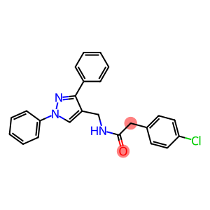 2-(4-chlorophenyl)-N-[(1,3-diphenyl-1H-pyrazol-4-yl)methyl]acetamide