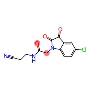 2-(5-chloro-2,3-dioxo-2,3-dihydro-1H-indol-1-yl)-N-(2-cyanoethyl)acetamide
