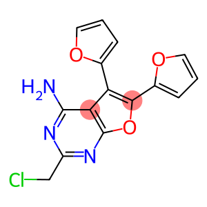 2-(CHLOROMETHYL)-5,6-DI-2-FURYLFURO[2,3-D]PYRIMIDIN-4-AMINE