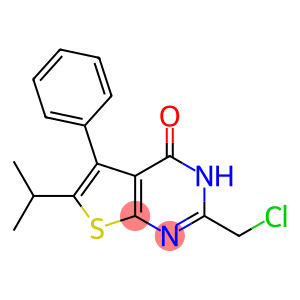 2-(chloromethyl)-5-phenyl-6-(propan-2-yl)-3H,4H-thieno[2,3-d]pyrimidin-4-one