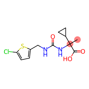 2-({[(5-chlorothiophen-2-yl)methyl]carbamoyl}amino)-2-cyclopropylpropanoic acid