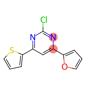 2-Chloro-4-(2-furanyl)-6-(2-thienyl)pyrimidine