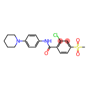 2-chloro-4-(methylsulfonyl)-N-(4-piperidinophenyl)benzenecarboxamide