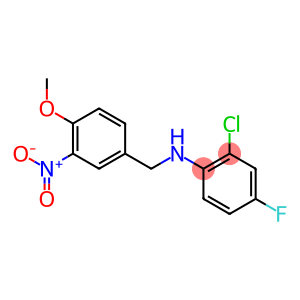 2-chloro-4-fluoro-N-[(4-methoxy-3-nitrophenyl)methyl]aniline