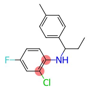 2-chloro-4-fluoro-N-[1-(4-methylphenyl)propyl]aniline