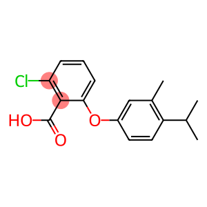 2-chloro-6-[3-methyl-4-(propan-2-yl)phenoxy]benzoic acid