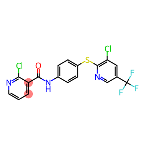 2-chloro-N-(4-{[3-chloro-5-(trifluoromethyl)-2-pyridinyl]sulfanyl}phenyl)nicotinamide