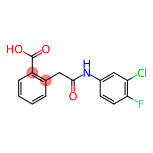 2-[2-[3-Chloro-4-fluoroanilino]-2-oxoethyl]benzoic acid