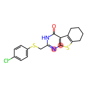2-[[(4-Chlorophenyl)thio]methyl]-5,6,7,8-tetrahydro[1]benzothieno[2,3-d]pyrimidin-4(3H)-one