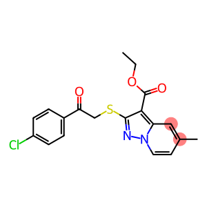 2-[[(4-Chlorophenylcarbonyl)methyl]thio]-5-methylpyrazolo[1,5-a]pyridine-3-carboxylic acid ethyl ester
