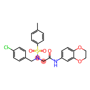 2-{(4-chlorobenzyl)[(4-methylphenyl)sulfonyl]amino}-N-(2,3-dihydro-1,4-benzodioxin-6-yl)acetamide