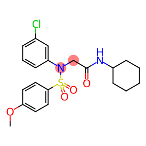 2-{3-chloro[(4-methoxyphenyl)sulfonyl]anilino}-N-cyclohexylacetamide