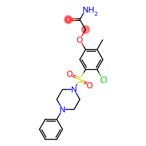 2-{4-chloro-2-methyl-5-[(4-phenyl-1-piperazinyl)sulfonyl]phenoxy}acetamide