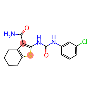 2-{[(3-chloroanilino)carbonyl]amino}-4,5,6,7-tetrahydro-1-benzothiophene-3-carboxamide